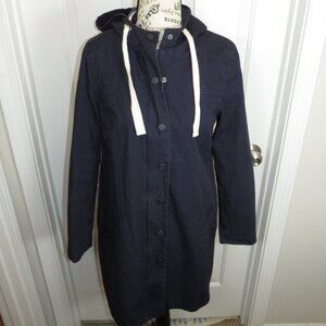 Boden Shelley Waterproof Rain Coat Navy Blue Nautical Size 6 Shell: 100% Cotton,